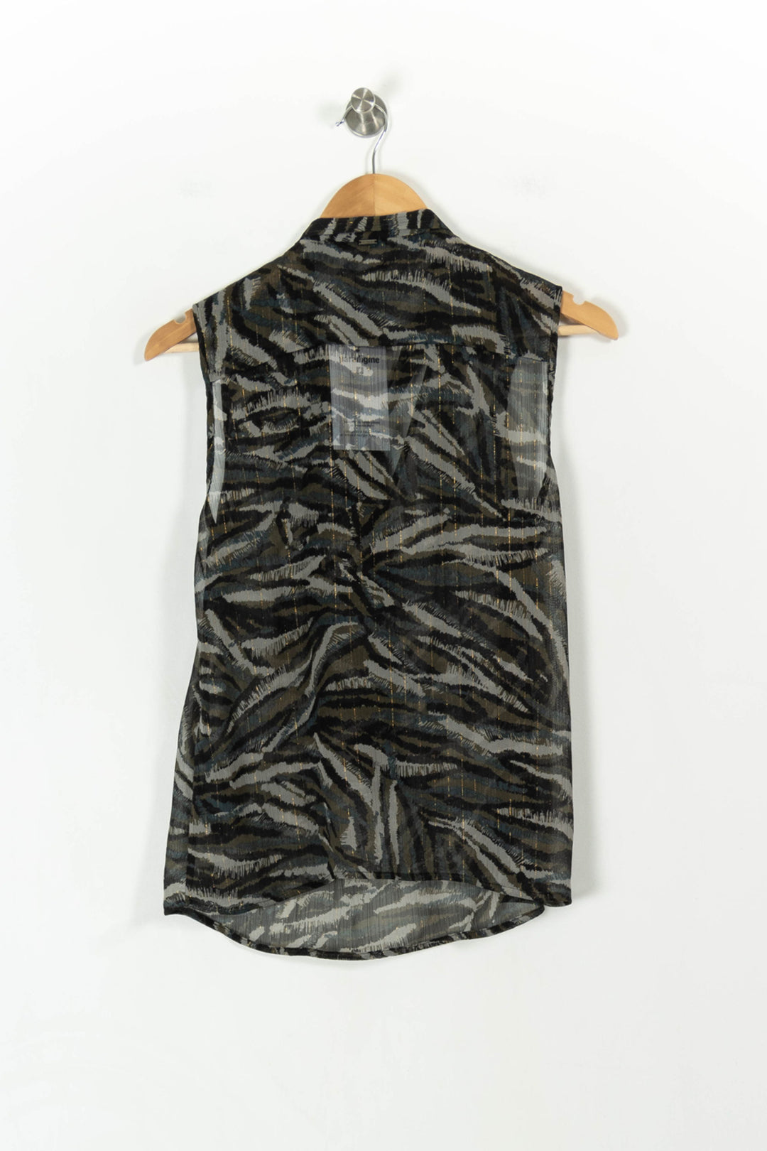 Blouse Verte et Noire - Taille S/36 de la marque IKKS | PARAD42943 - Vendu par Paradigme - Image 4