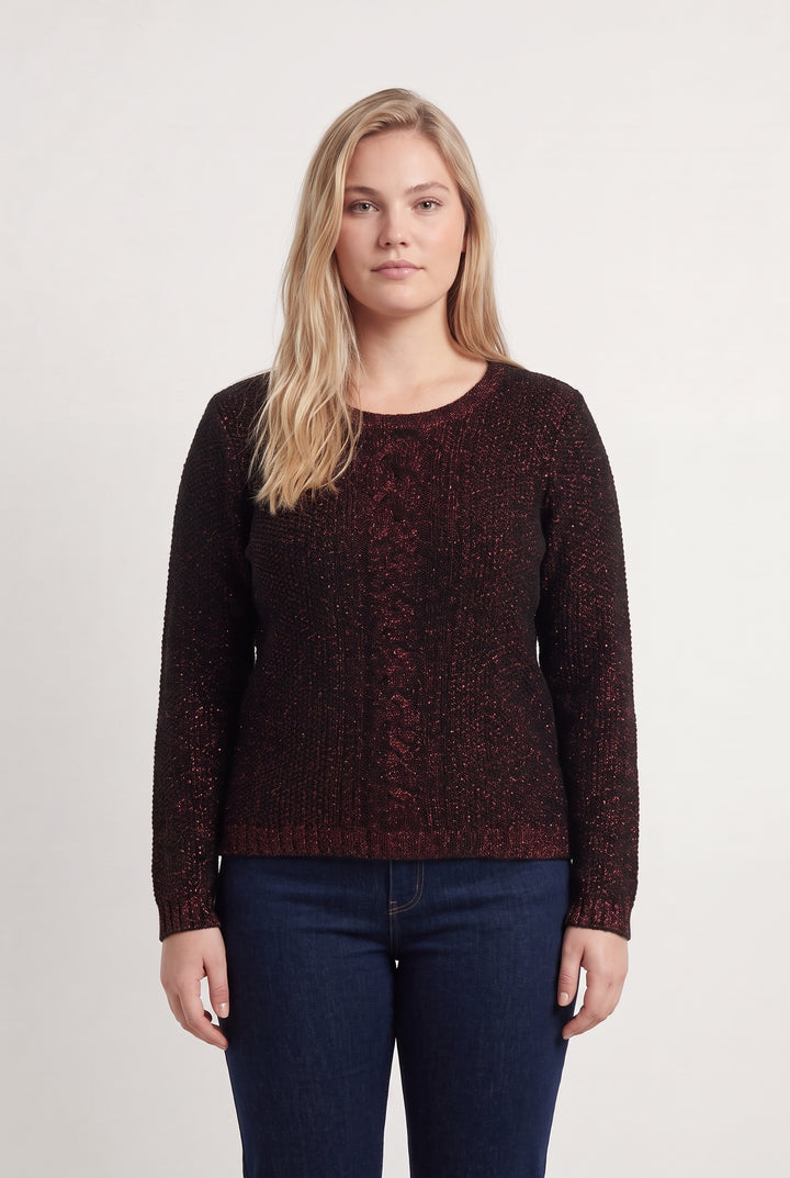 Pull Noir et Bordeaux - Taille XL/42 de la marque IKKS | PARAD42955 - Vendu par Paradigme - Image 1