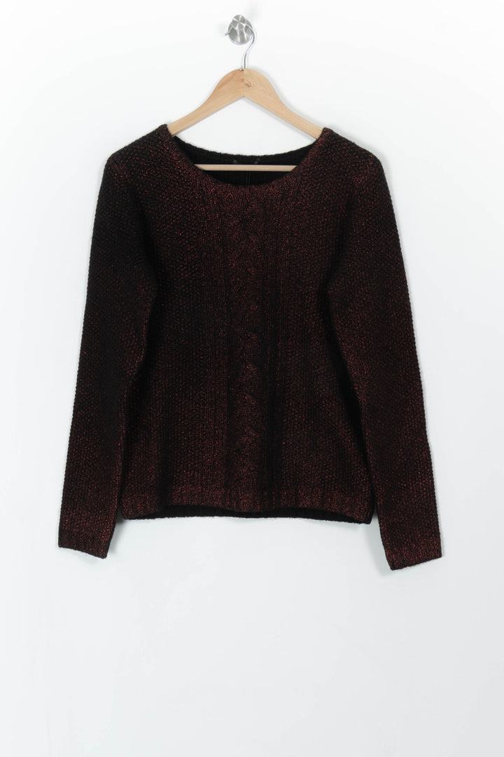 Pull Noir et Bordeaux - Taille XL/42 de la marque IKKS | PARAD42955 - Vendu par Paradigme - Image 2