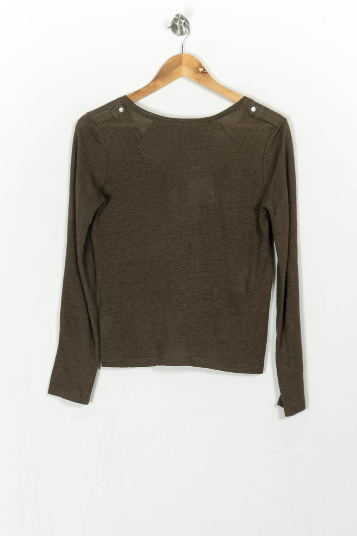 Gilet Marron - Taille XS/34 de la marque IKKS | PARAD42962 - Vendu par Paradigme - Image 4