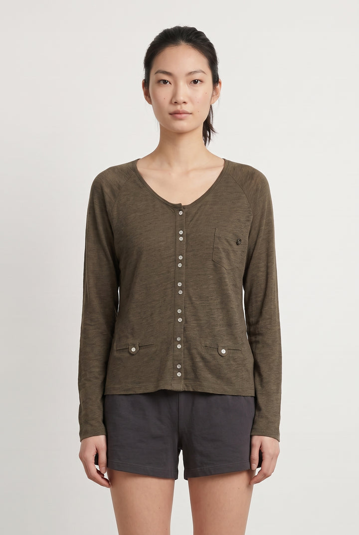 Gilet Marron - Taille XS/34 de la marque IKKS | PARAD42962 - Vendu par Paradigme - Image 1