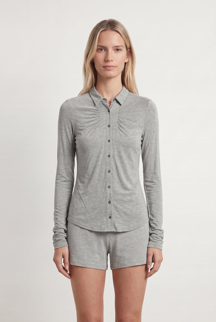 Chemise Grise - Taille S/36 de la marque IKKS | PARAD42965 - Vendu par Paradigme - Image 1