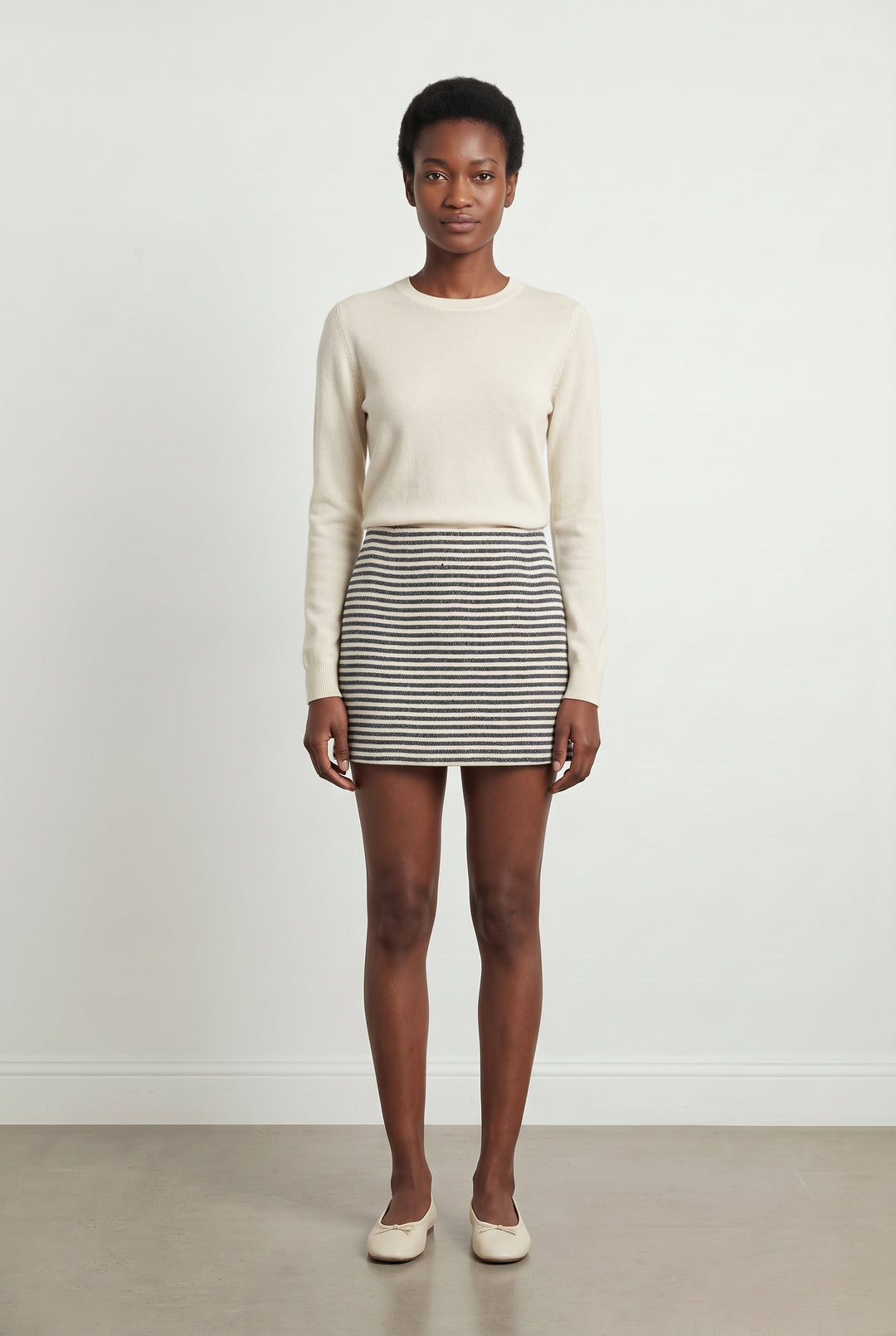 Jupe Courte Blanche et Noire - Taille XS/34 de la marque Sessùn | PARAD42998 - Vendu par Paradigme - Image 1