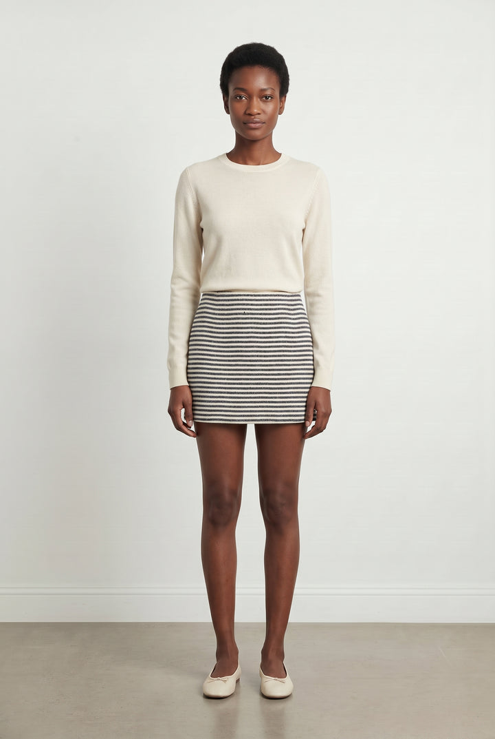 Jupe Courte Blanche et Noire - Taille XS/34 de la marque Sessùn | PARAD42998 - Vendu par Paradigme - Image 1