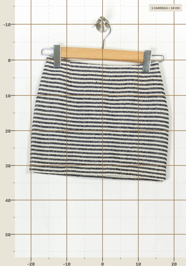 Jupe Courte Blanche et Noire - Taille XS/34 de la marque Sessùn | PARAD42998 - Vendu par Paradigme - Image 4