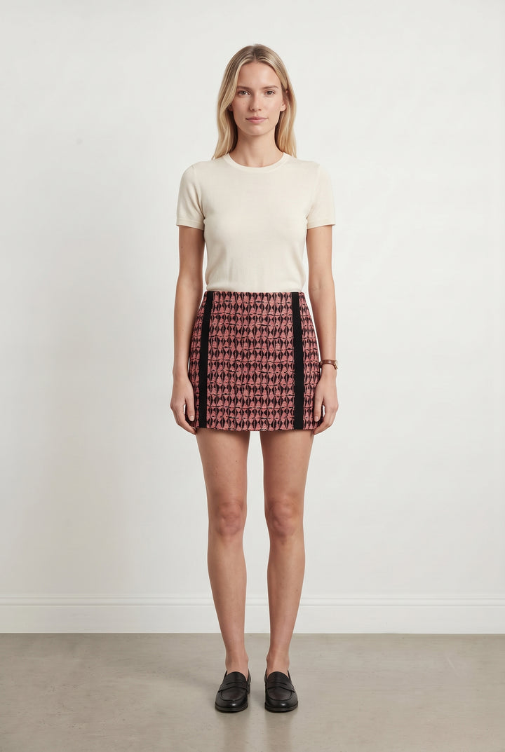 Jupe Droite Rose et Noire - Taille XS/34 de la marque Maje | PARAD42999 - Vendu par Paradigme - Image 1