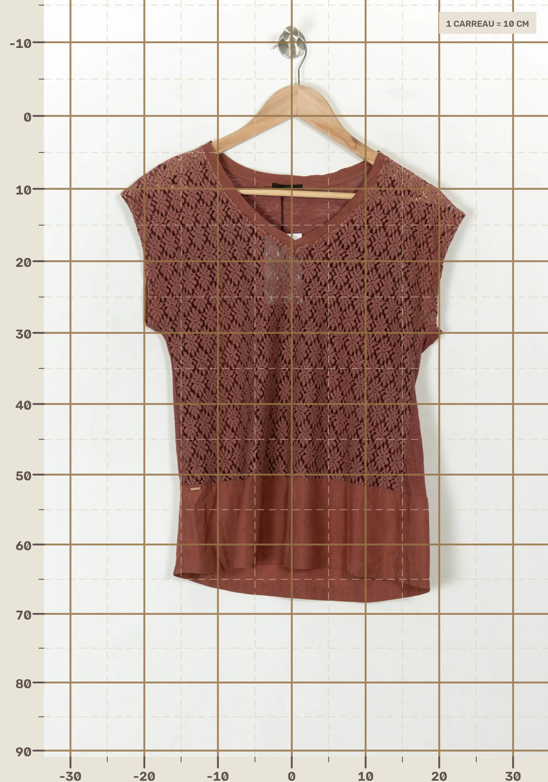 Tee-shirt Bordeaux - Taille S/36 de la marque IKKS | PARAD43014 - Vendu par Paradigme - Image 4