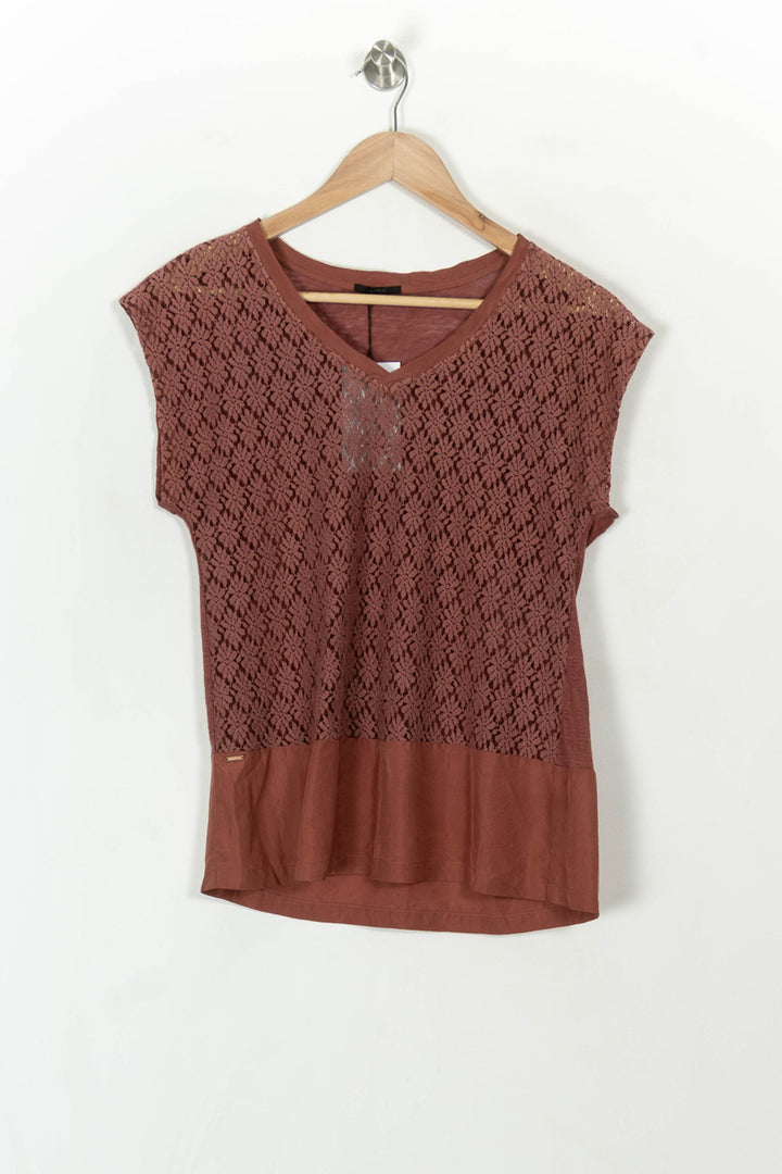 Tee-shirt Bordeaux - Taille S/36 de la marque IKKS | PARAD43014 - Vendu par Paradigme - Image 2
