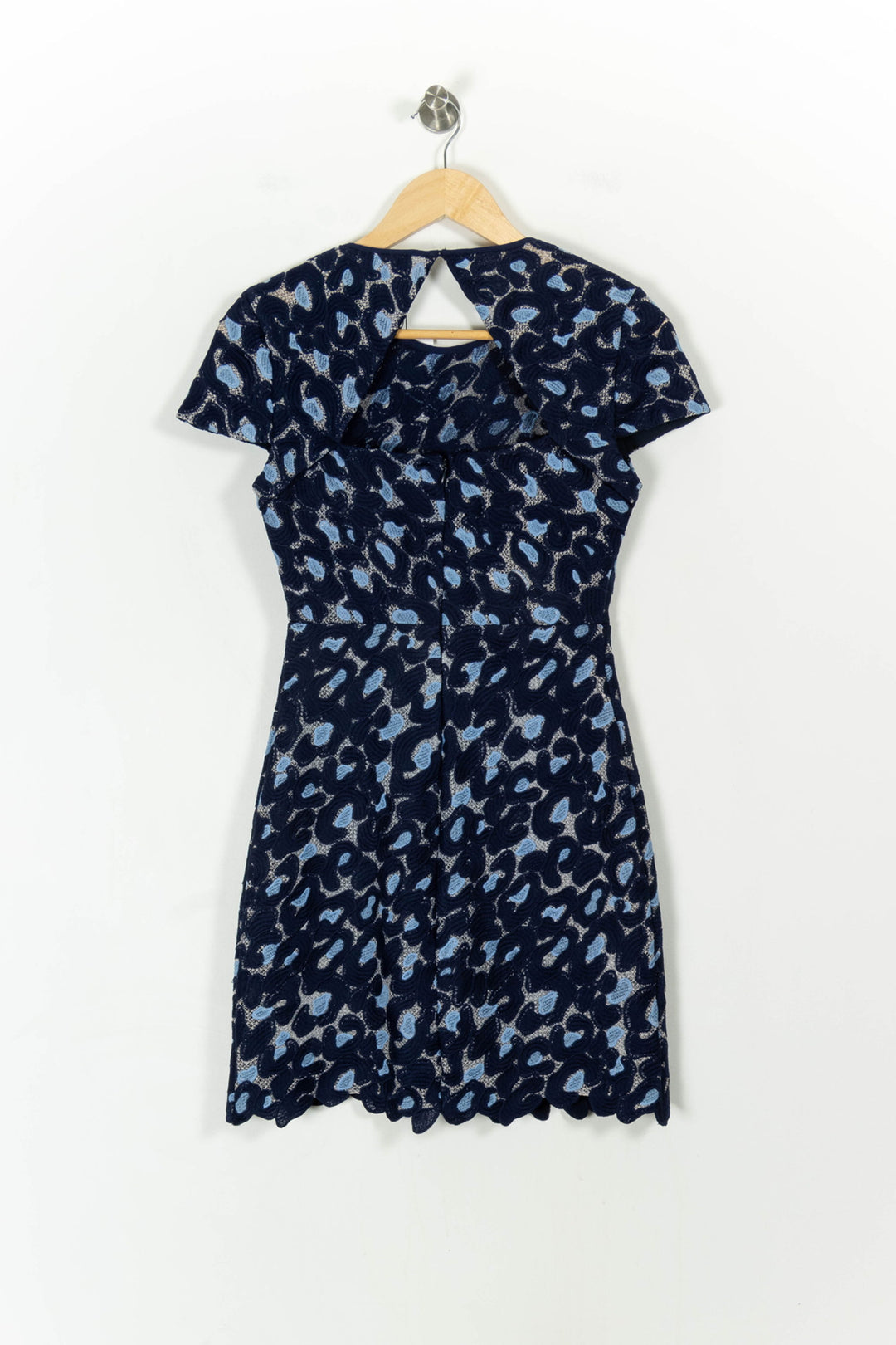 Robe Courte Bleu et Noire - Taille S/36 de la marque Sandro | PARAD43020 - Vendu par Paradigme - Image 4
