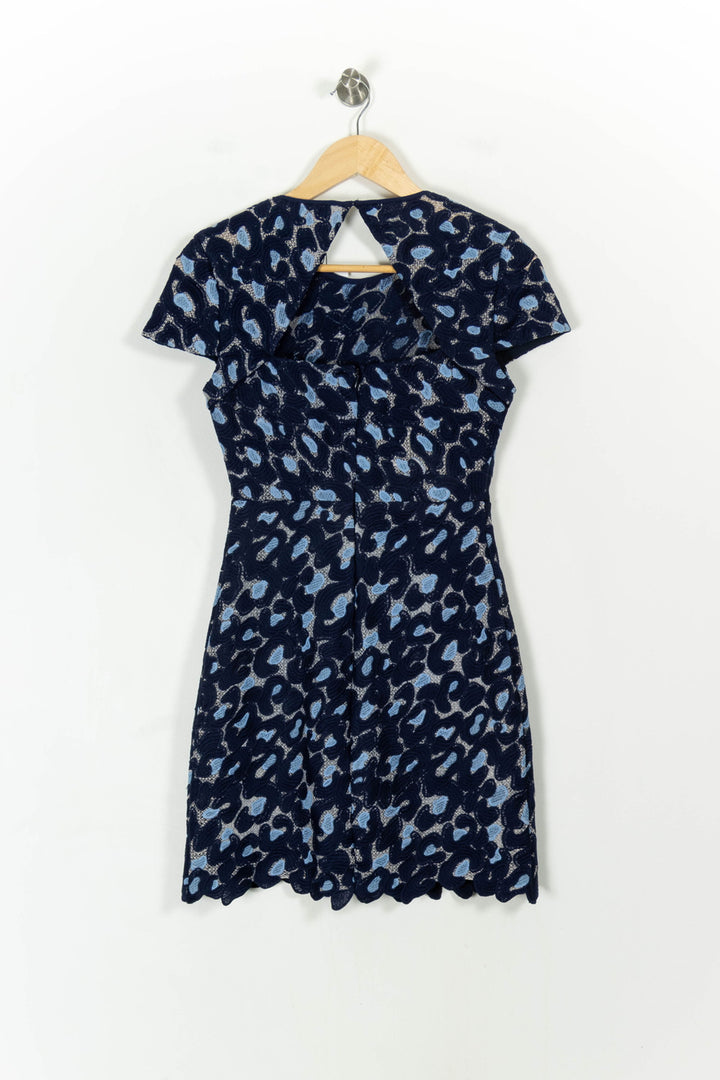 Robe Courte Bleu et Noire - Taille S/36 de la marque Sandro | PARAD43020 - Vendu par Paradigme - Image 4