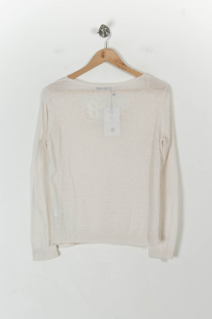 Pull Blanc - Taille M/38 de la marque IKKS | PARAD43028 - Vendu par Paradigme - Image 4