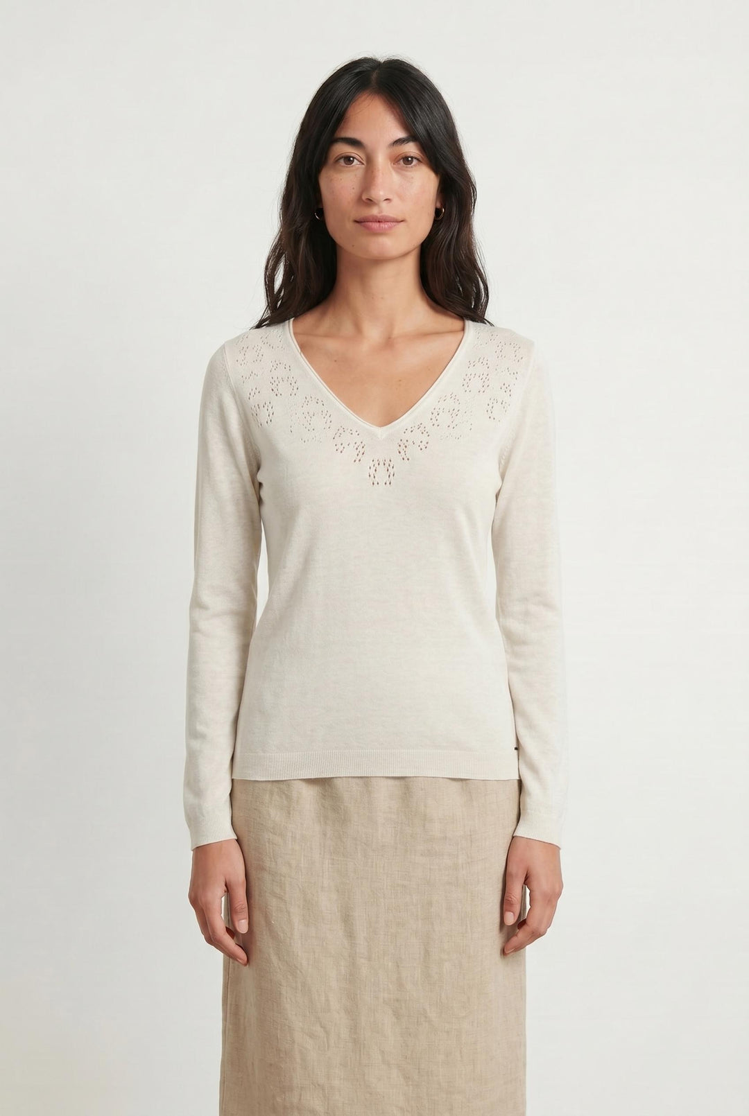 Pull Blanc - Taille M/38 de la marque IKKS | PARAD43028 - Vendu par Paradigme - Image 1