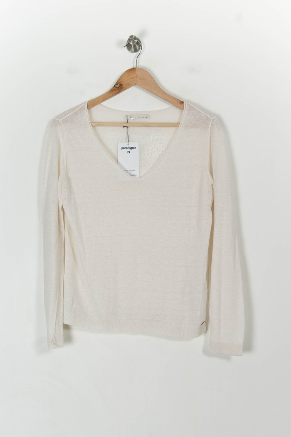 Pull Blanc - Taille M/38 de la marque IKKS | PARAD43028 - Vendu par Paradigme - Image 2