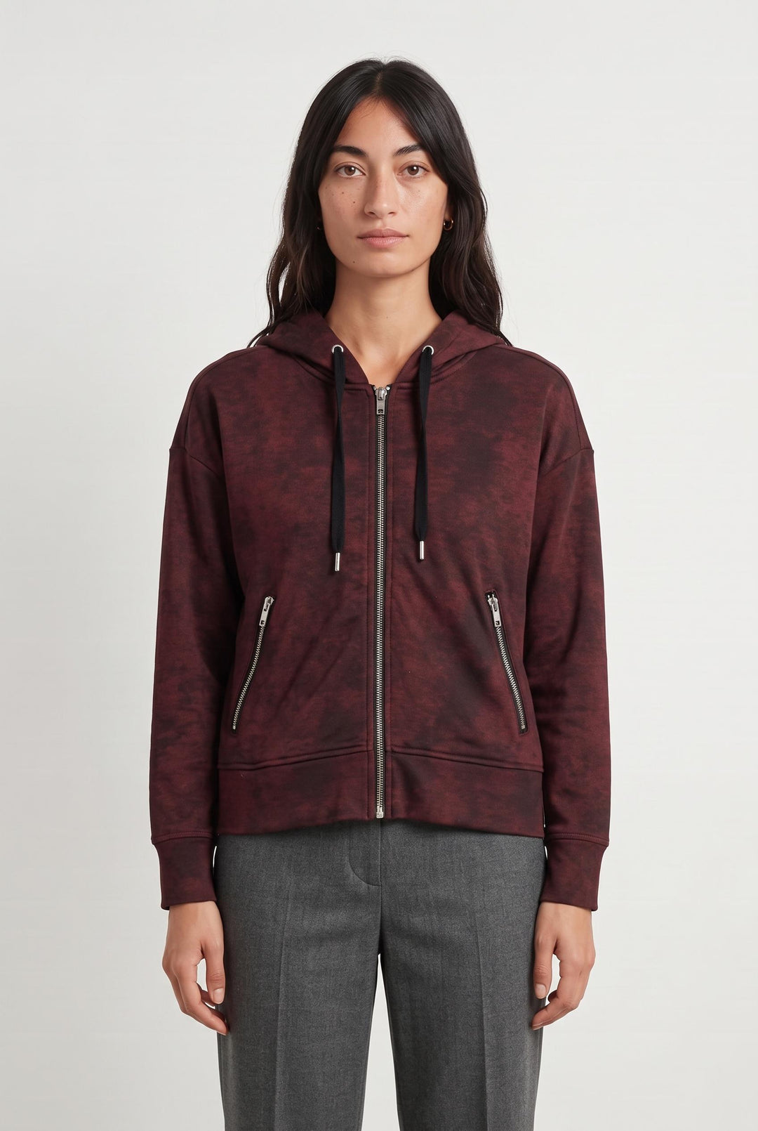 Sweat à Capuche Bordeaux - Taille XS/34 de la marque The Kooples - Sport | PARAD43050 - Vendu par Paradigme - Image 1