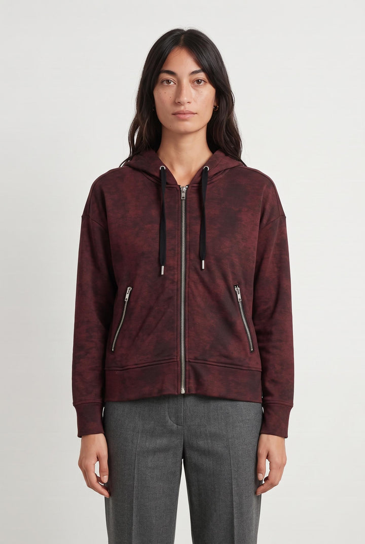 Sweat à Capuche Bordeaux - Taille XS/34 de la marque The Kooples - Sport | PARAD43050 - Vendu par Paradigme - Image 1
