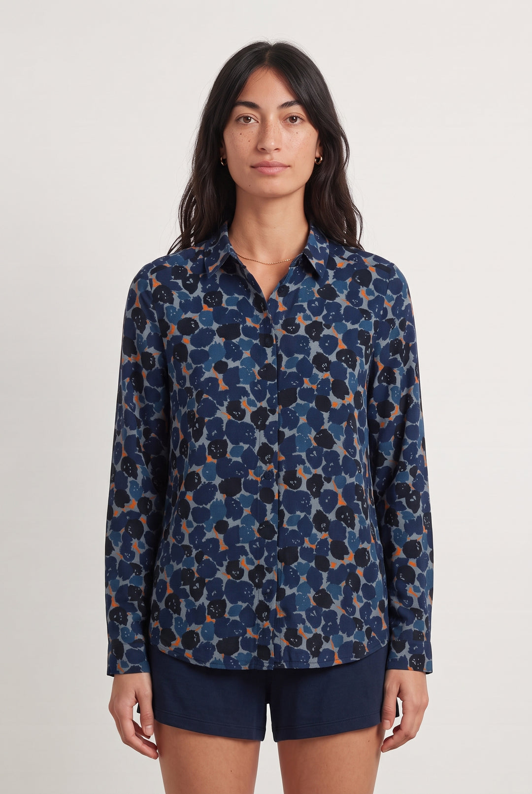 Chemise Imprimée Bleu et Noir - Taille S/36 de la marque Comptoir des Cotonniers | PARAD43055 - Vendu par Paradigme - Image 1