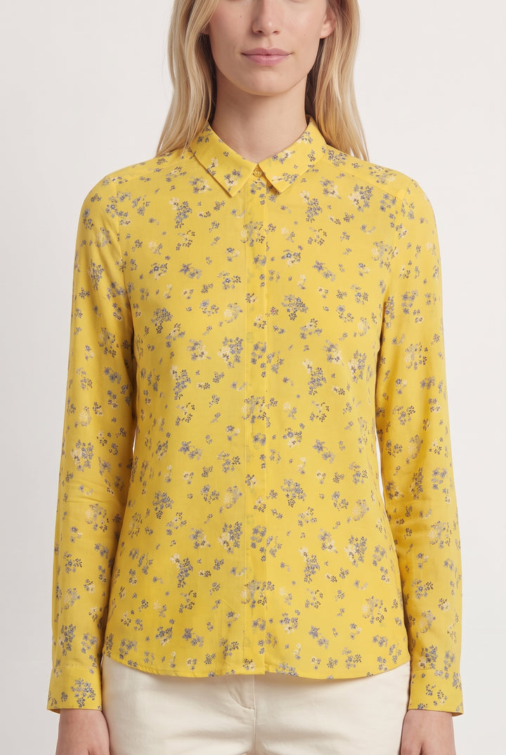Chemise Fleurie Jaune et Bleu - Taille S/36 de la marque Comptoir des Cotonniers | PARAD43056 - Vendu par Paradigme - Image 1
