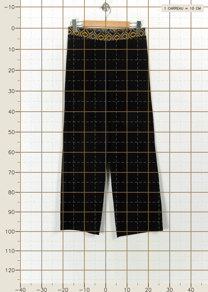 Pantalon Noir et Jaune - Taille S/36 de la marque La Fée Maraboutée | PARAD43182 - Vendu par Paradigme - Image 4