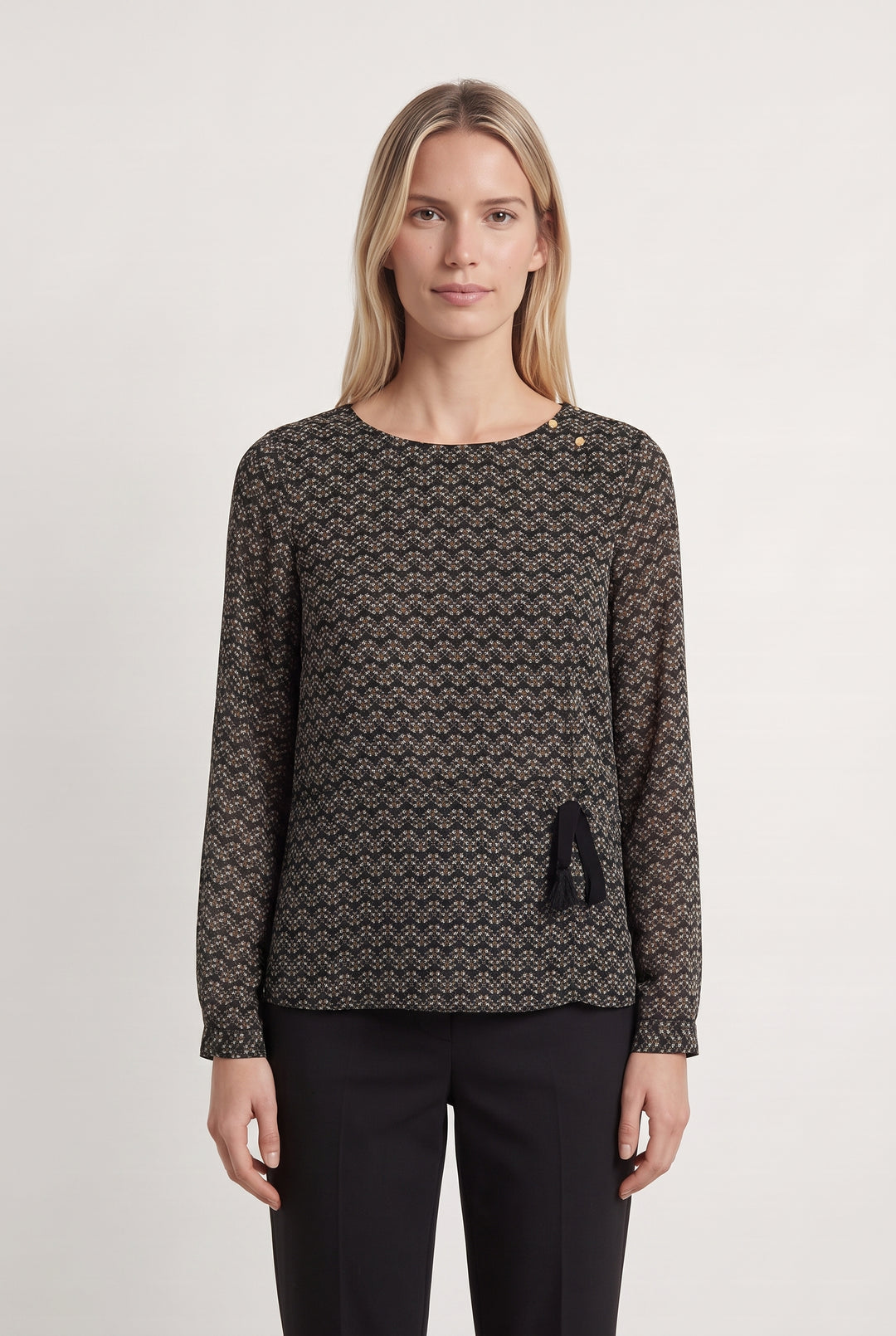 Blouse Noire et Blanche - Taille S/36 de la marque Sézane | PARAD43185 - Vendu par Paradigme - Image 1