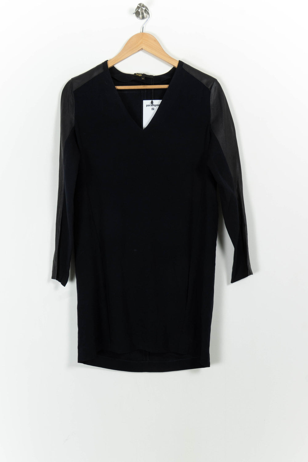 Robe Midi Noire - Taille M/38 de la marque Maje | PARAD43201 - Vendu par Paradigme - Image 2
