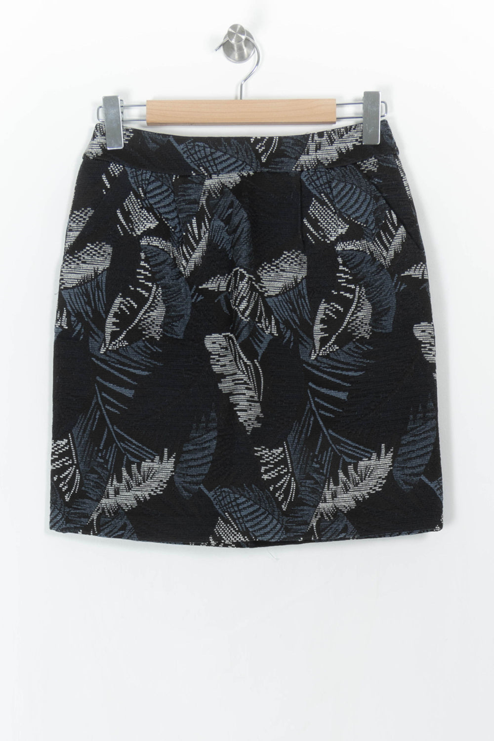 Jupe Courte Noire et Grise - Taille S/36 de la marque Caroll | PARAD43225 - Vendu par Paradigme - Image 2