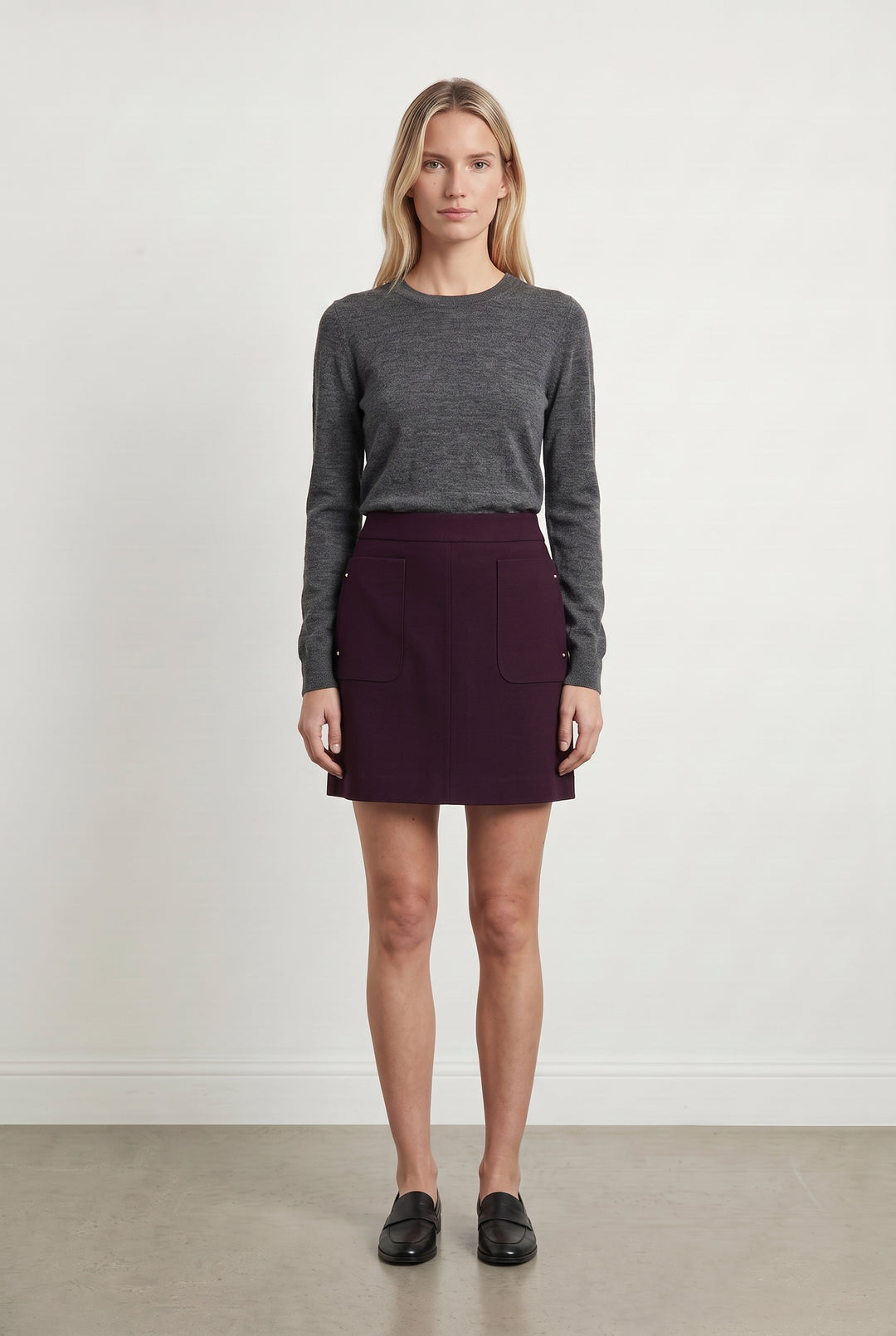 Jupe Courte Violette - Taille M/38 de la marque Caroll | PARAD43229 - Vendu par Paradigme - Image 1