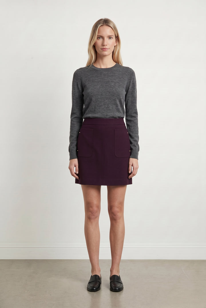 Jupe Courte Violette - Taille M/38 de la marque Caroll | PARAD43229 - Vendu par Paradigme - Image 1