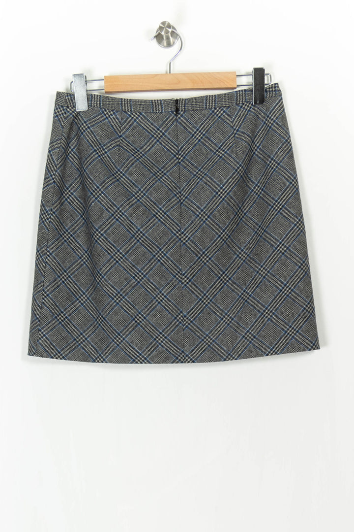 Jupe Courte Grise et Bleue - Taille L/40 de la marque Caroll | PARAD43230 - Vendu par Paradigme - Image 4