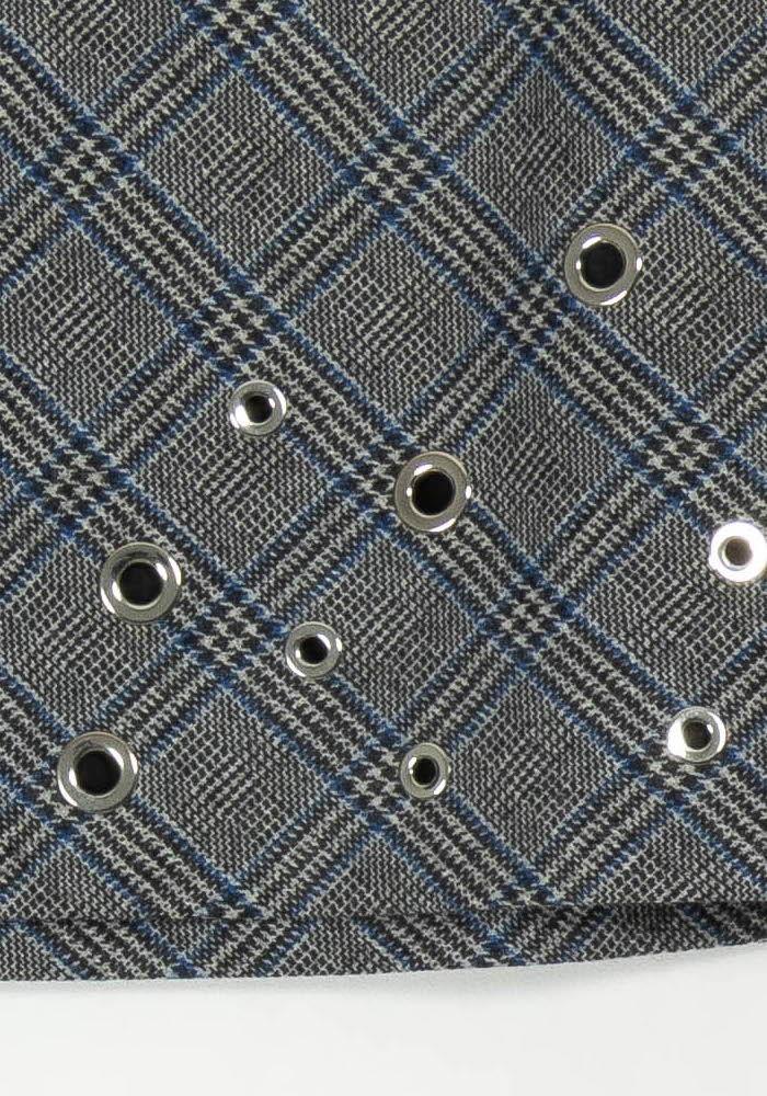 Jupe Courte Grise et Bleue - Taille L/40 de la marque Caroll | PARAD43230 - Vendu par Paradigme - Image 3