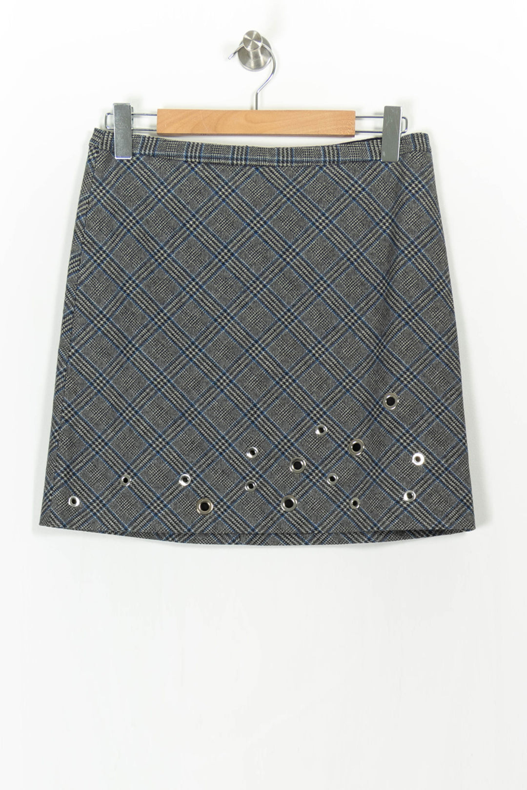 Jupe Courte Grise et Bleue - Taille L/40 de la marque Caroll | PARAD43230 - Vendu par Paradigme - Image 2