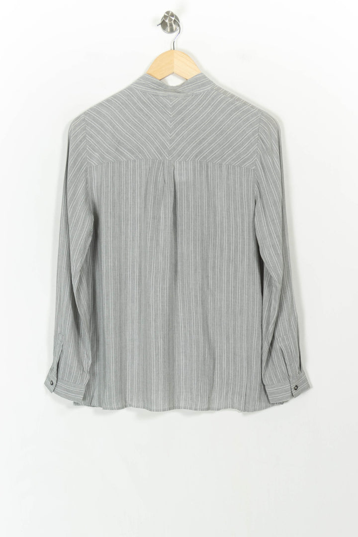 Chemise Grise à Rayures Blanches - Taille M/38 de la marque Caroll | PARAD43236 - Vendu par Paradigme - Image 4