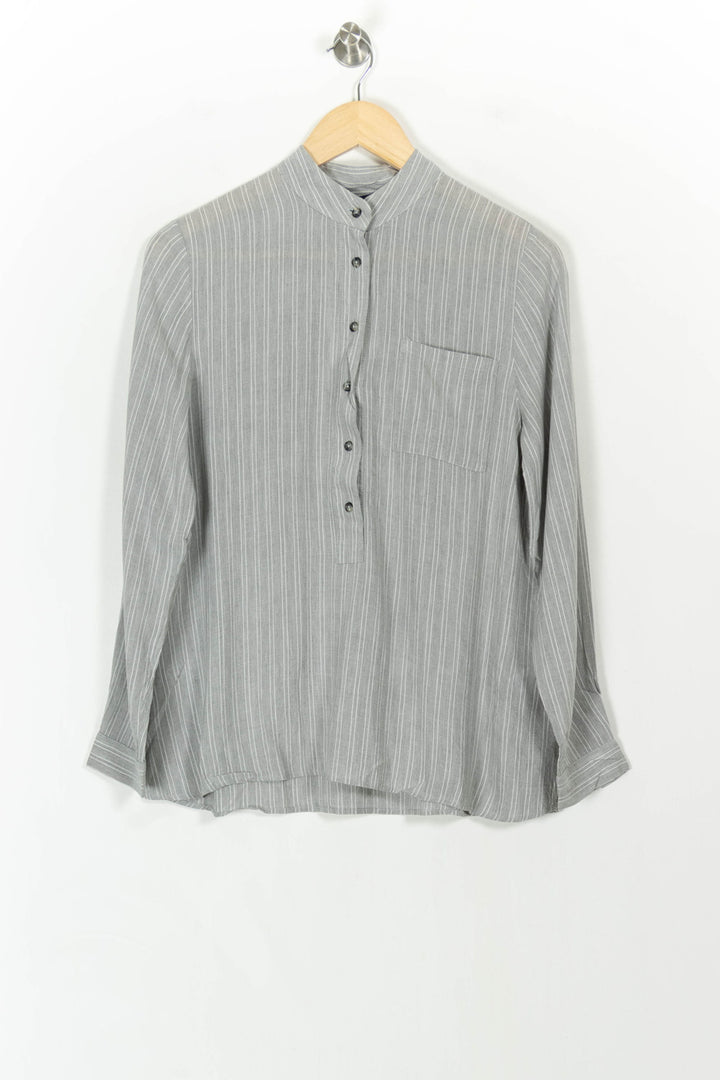 Chemise Grise à Rayures Blanches - Taille M/38 de la marque Caroll | PARAD43236 - Vendu par Paradigme - Image 2