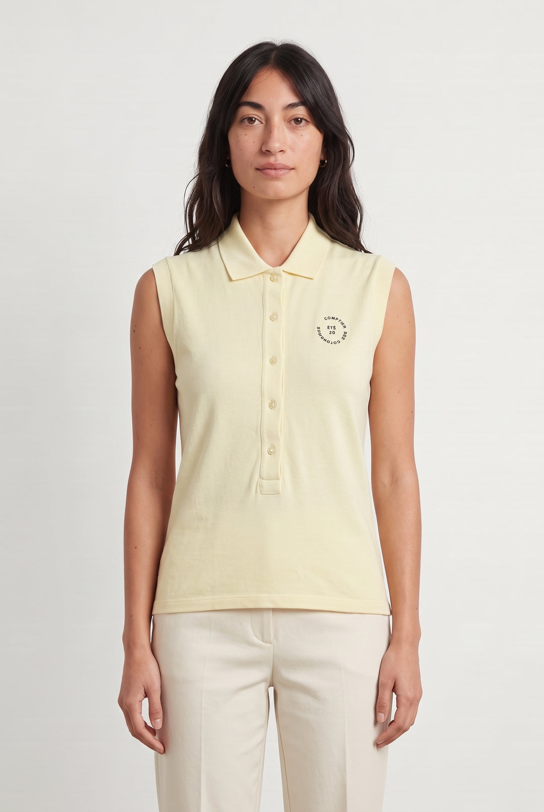 Polo Sans Manches Jaune - Taille XS/34 de la marque Comptoir des Cotonniers | PARAD43305 - Vendu par Paradigme - Image 1