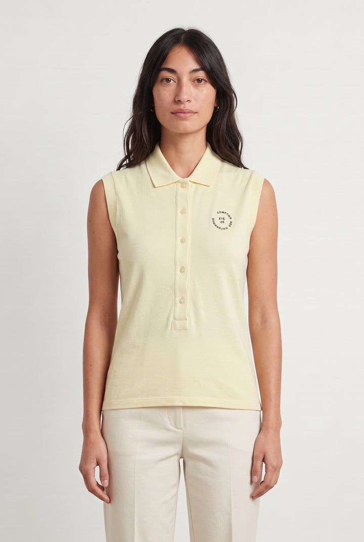 Polo Sans Manches Jaune - Taille XS/34 de la marque Comptoir des Cotonniers | PARAD43305 - Vendu par Paradigme - Image 1