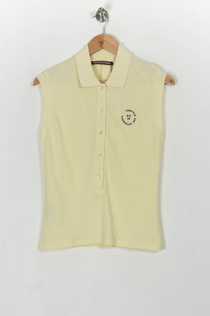 Polo Sans Manches Jaune - Taille XS/34 de la marque Comptoir des Cotonniers | PARAD43305 - Vendu par Paradigme - Image 2