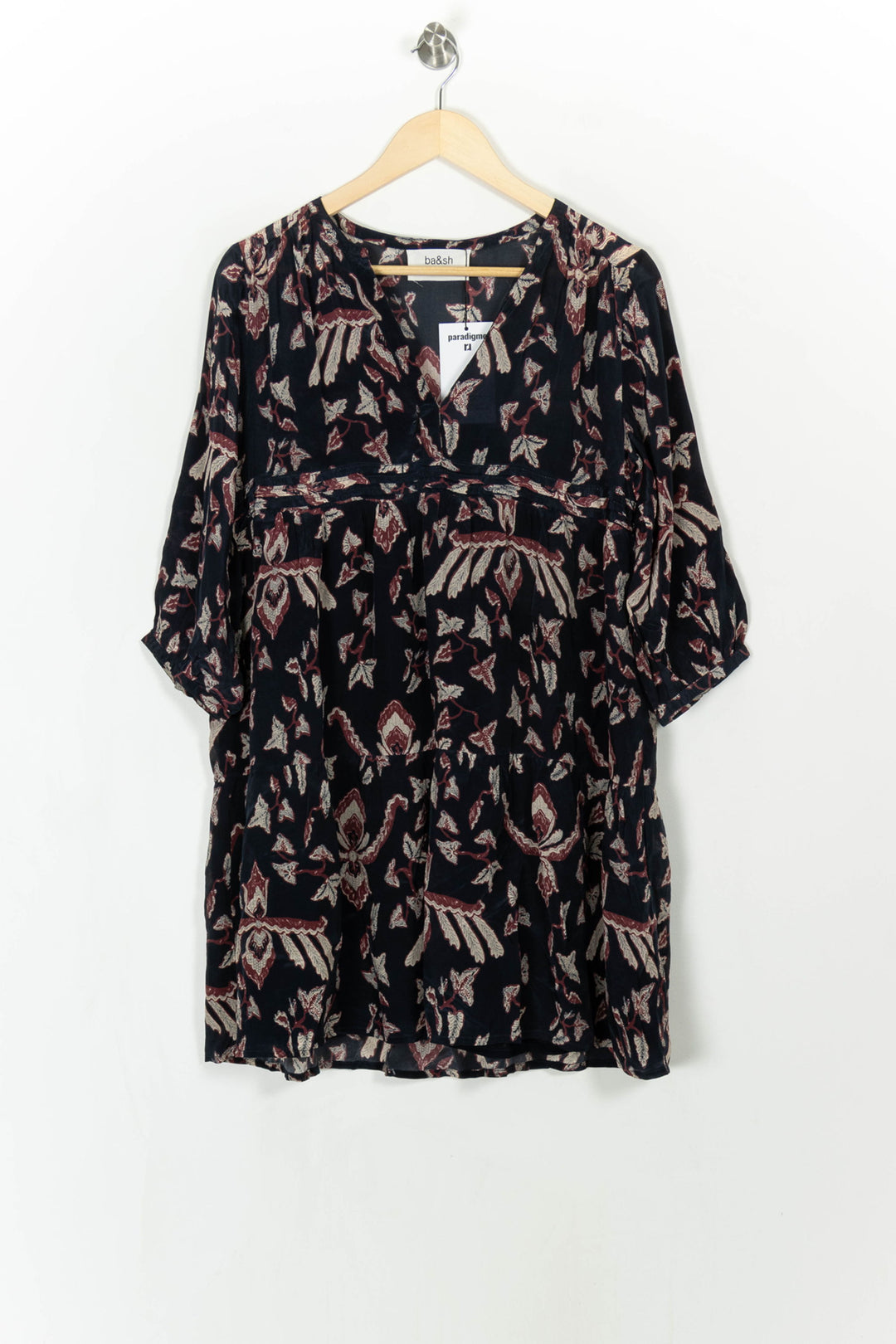 Robe Courte Noire et Bordeaux - Taille S/36 de la marque ba&sh | PARAD43306 - Vendu par Paradigme - Image 2