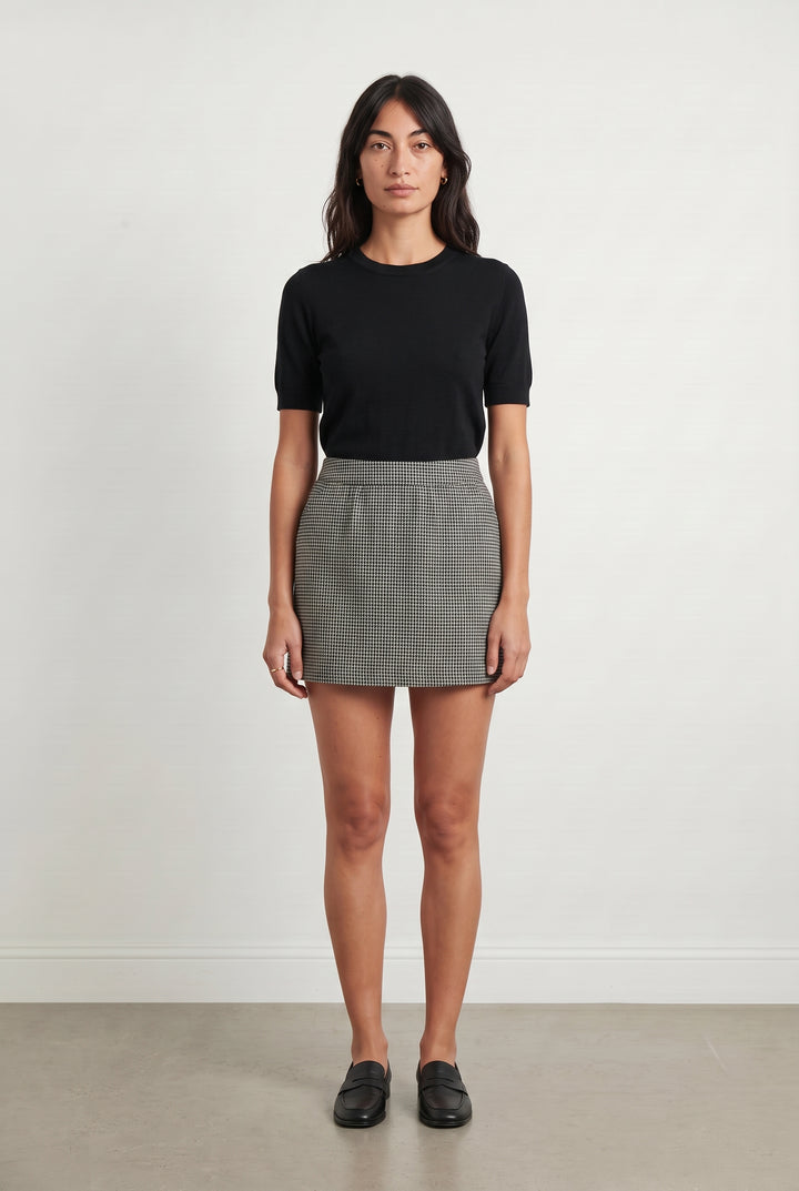 Jupe Courte Noire et Blanche - Taille M/38 de la marque Des petits hauts | PARAD43318 - Vendu par Paradigme - Image 1