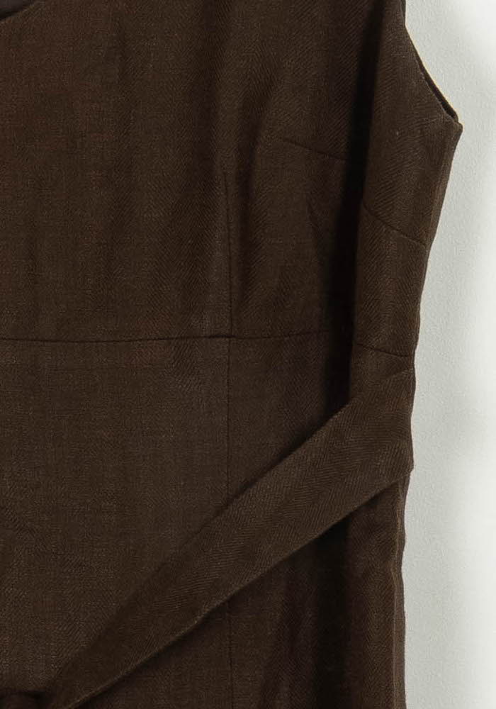 Robe Sans Manches Marron - Taille M/38 de la marque Maison 123 | PARAD43332 - Vendu par Paradigme - Image 3