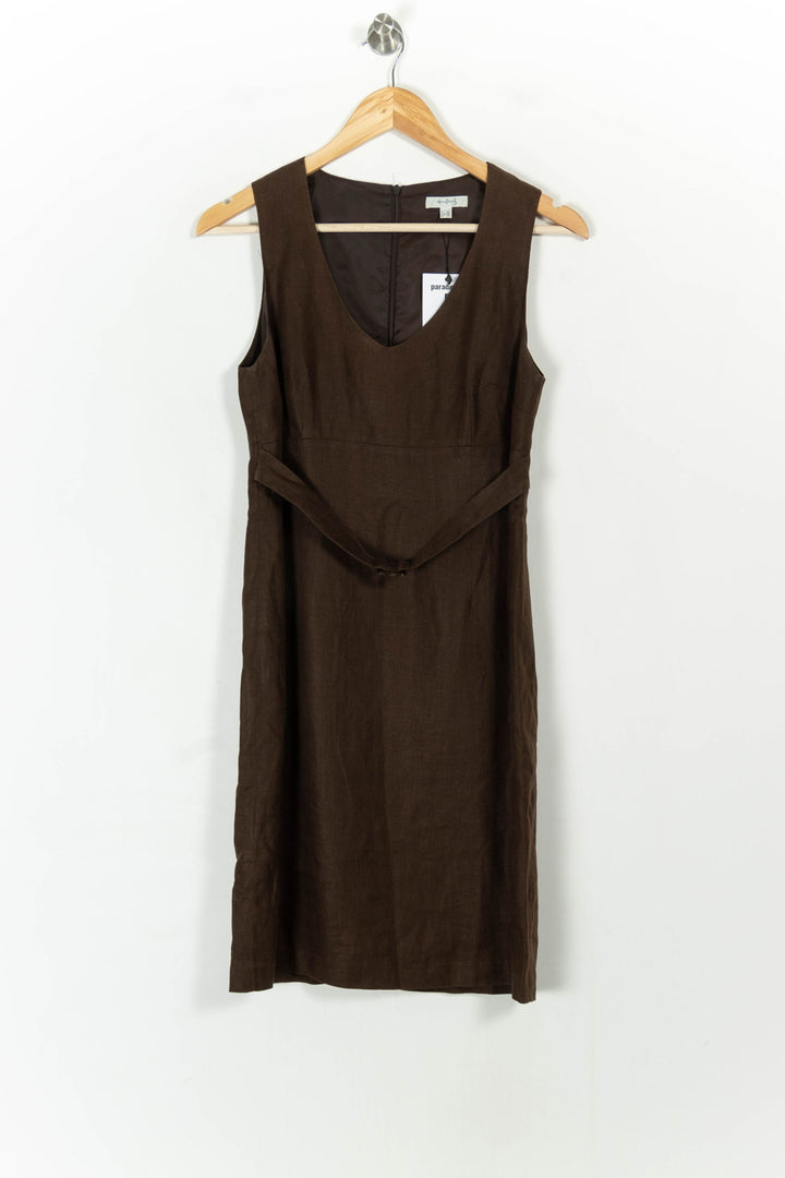 Robe Sans Manches Marron - Taille M/38 de la marque Maison 123 | PARAD43332 - Vendu par Paradigme - Image 2