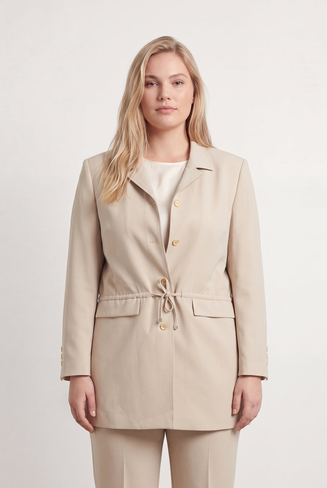 Veste Longue Beige - Taille XXXL/46 de la marque Maison 123 | PARAD43334 - Vendu par Paradigme - Image 1