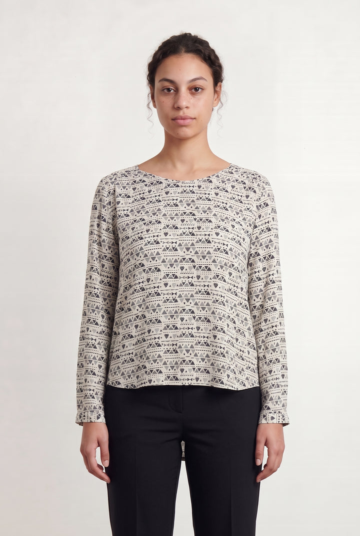 Blouse Blanche et Noire - Taille L/40 de la marque Des petits hauts | PARAD43335 - Vendu par Paradigme - Image 1