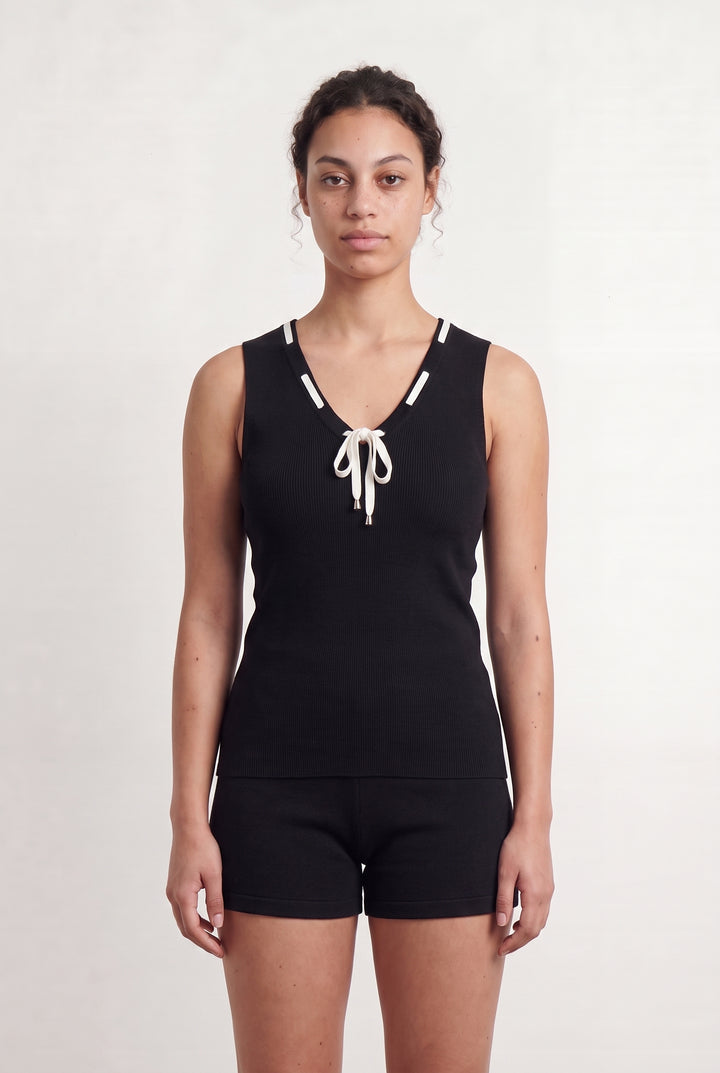 Débardeur Noir et Blanc - Taille XL/42 de la marque Maison 123 | PARAD43340 - Vendu par Paradigme - Image 1