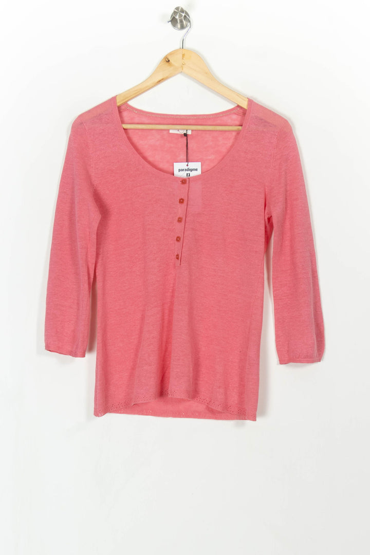 Pull Rose - Taille S/36 de la marque Des petits hauts | PARAD43350 - Vendu par Paradigme - Image 2