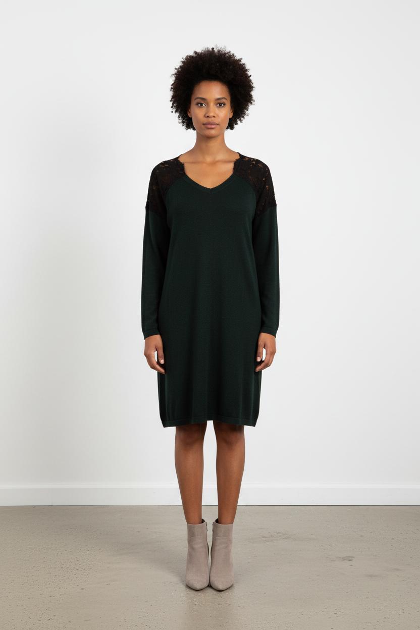 Robe verte foncée - Taille Unique