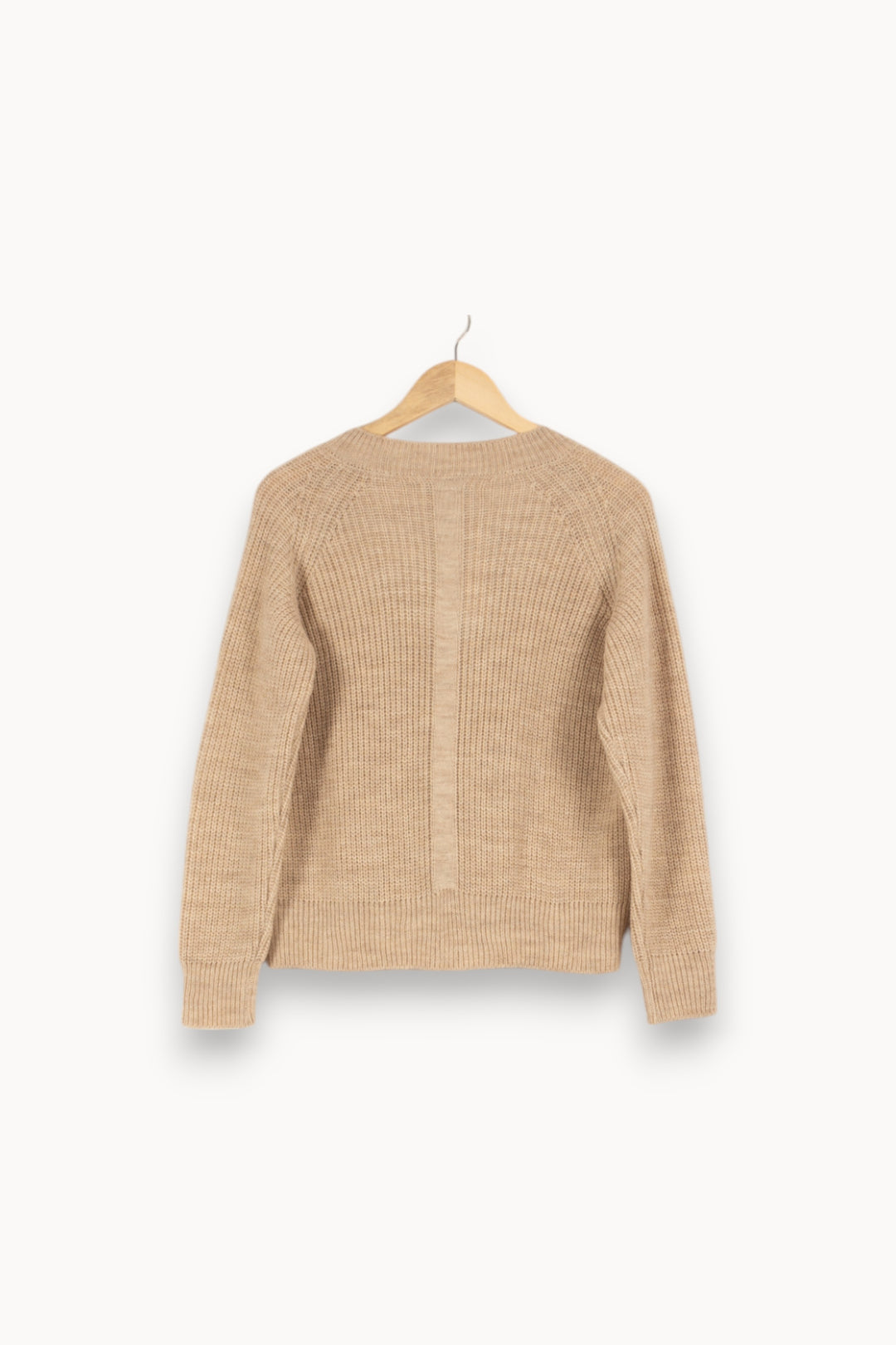 Pull en maille beige - Taille XS/34 de la marque La Fée Maraboutée | PARAD43441 - Vendu par Paradigme - Image 3
