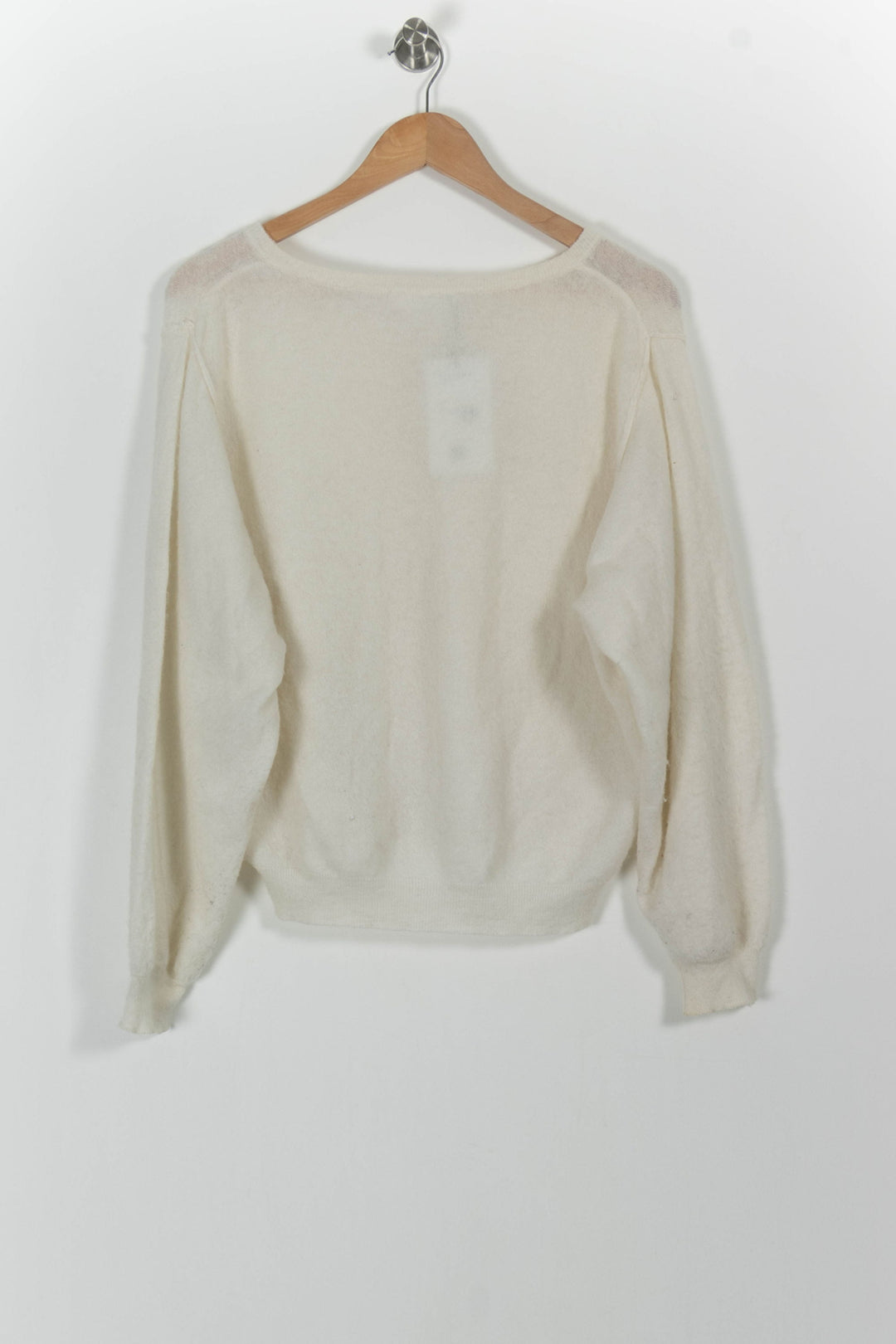 Cardigan blanc - Taille S/36 de la marque American Vintage | PARAD43449 - Vendu par Paradigme - Image 4
