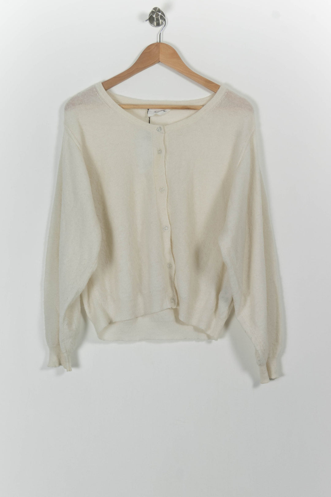Cardigan blanc - Taille S/36 de la marque American Vintage | PARAD43449 - Vendu par Paradigme - Image 2