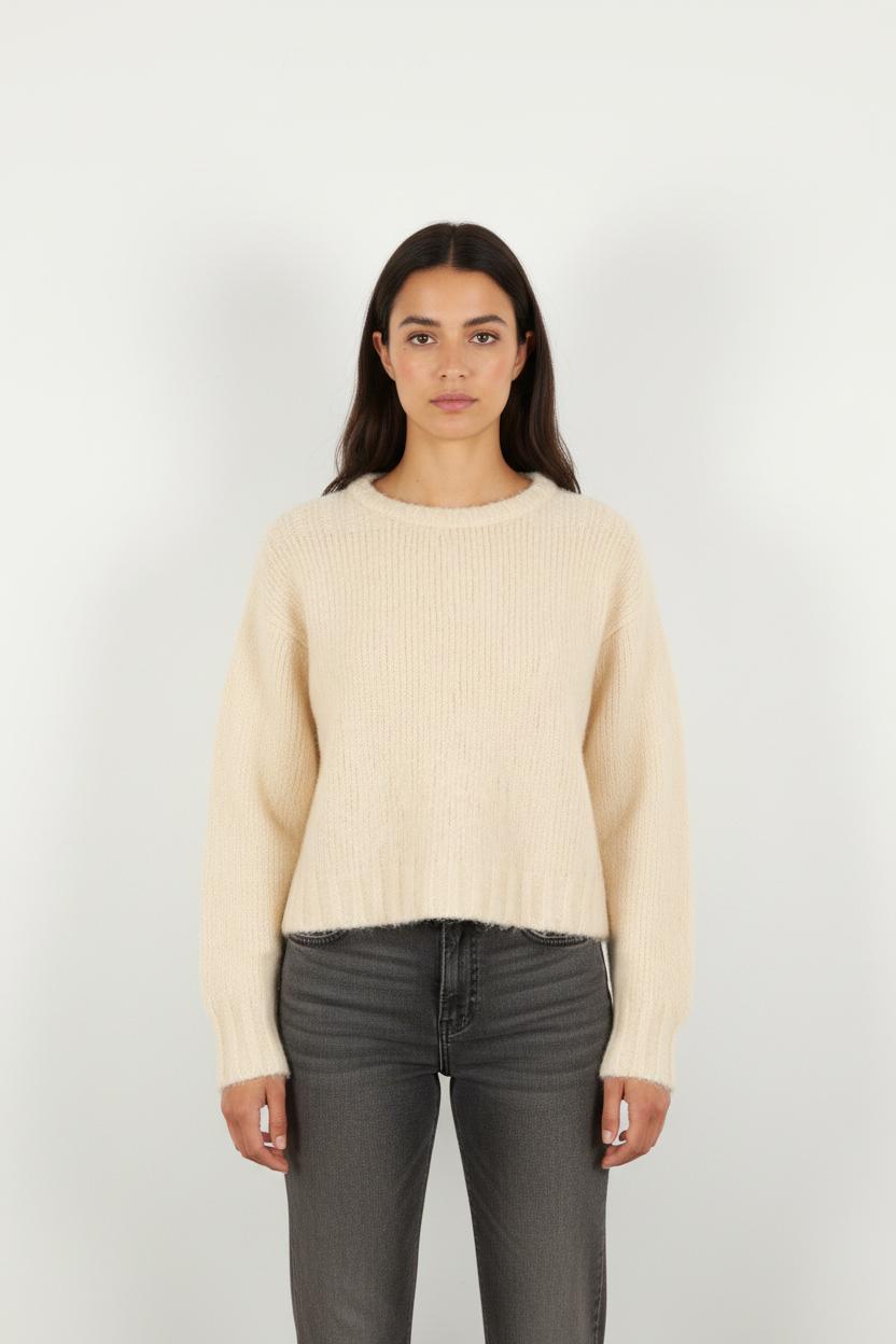Pull en maille blanc - Taille XS/34