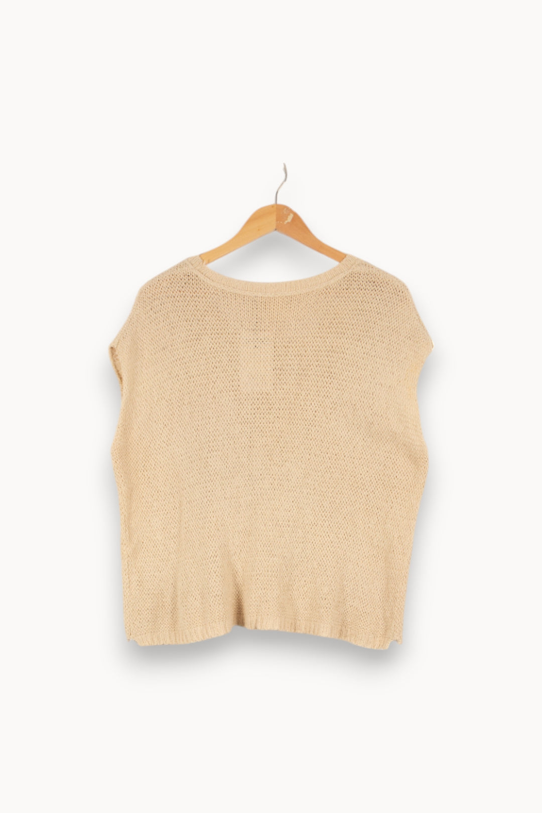 Pull en maille beige - Taille S/36 de la marque American Vintage | PARAD43459 - Vendu par Paradigme - Image 3