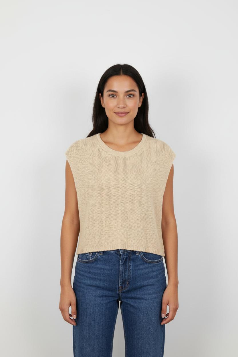 Pull en maille beige - Taille S/36